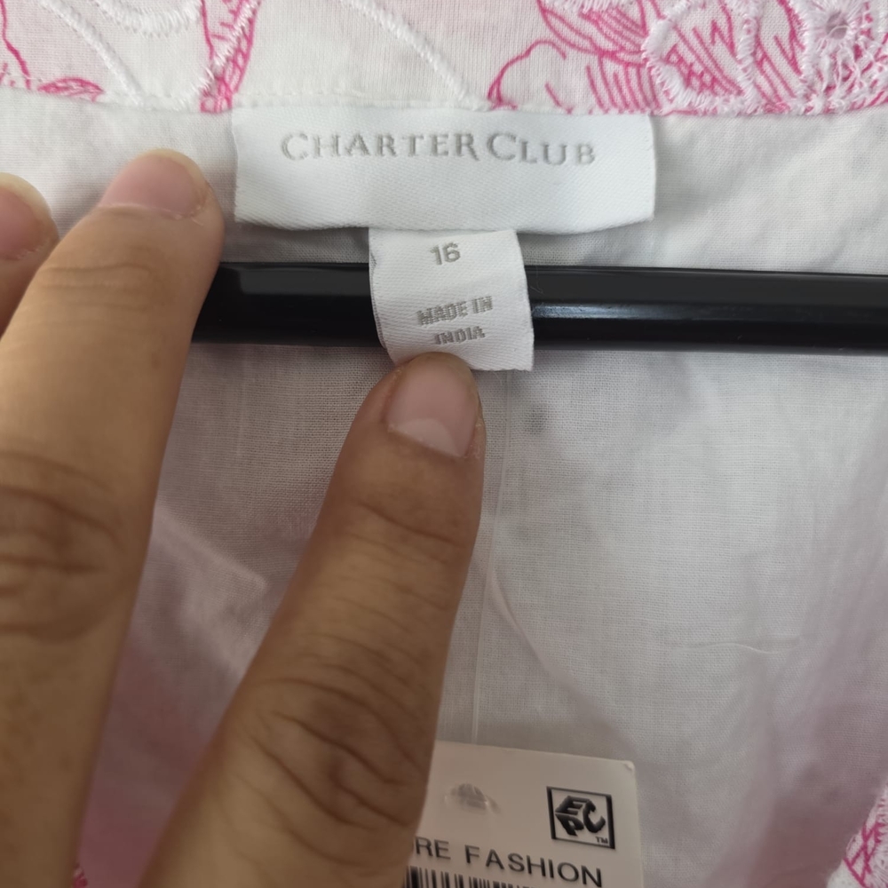 Charter Club Pink Floral Asymmetrical Wrap Dress - Picture 10 of 10